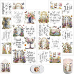 4 Sheets Rub on Transfers for Crafts, Gardens and Butterflies Furniture by Dorsbaby