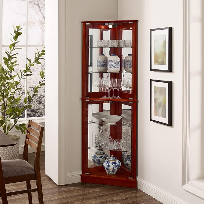 Glass Corner Display Cabinet - Image 3
