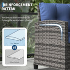 3-Piece Patio Furniture Set, Outdoor PE Rattan Chair - Image 3