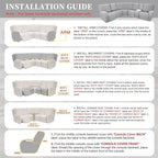 100% Waterproof Sectional Recliner Couch Covers - Image 7