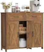 Homhedy Sideboard Buffet Cabinet, Coffee Bar Storage Cabinet - Image 3