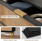 GarveeHome Rattan 5 Drawer Dressers - Image 7