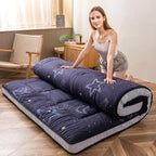 MAXYOYO Black Moon and Star Futon Mattress, Padded Japanese Floor Mattress by MAXYOYO