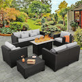 Rattaner 6 Pcs Outdoor Furniture Sets Patio Furniture Set by Rattaner