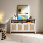 SICOTAS Rattan TV Stand for Television up to 65 Inch - Image 7