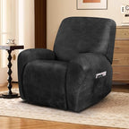 ANARACHON Leather Look Recliner Chair Covers, 4-Pieces Stretch Recliner Cover - Image 6