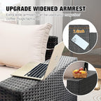 JOYURE 8 Pieces Patio Furniture Set All-Weather Outdoor Wicker Sectional - Image 2
