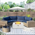 ECOTOUGE 8-Piece Half-Moon Curved Patio Furniture Set by ECOTOUGE