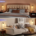 Industrial Touch Bedside Lamps for Bedrooms Set of 2 - Image 5