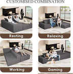 105" Convertible Sectional Couch - Image 3