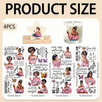 4 Sheets Rub on Transfers for Crafts, Inspirational Quote Furniture Transfers - Image 2
