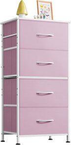 WLIVE Dresser with 4 Drawers, Storage Tower, Organizer Unit, Fabric Dresser by WLIVE