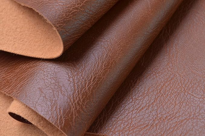 Wento Thick 2 Yard Faux Leather Fabric Soft Skin Grain PU Leather - Image 2
