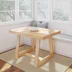 Plank+Beam 48 Inch Farmhouse Dining Table, Rustic Solid Wood Kitchen Table by PlankBeam
