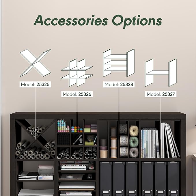 Furinno Cubicle Cube Insert, X-Shelf Cube Organizer, 3-Shelf Accessory - Image 6