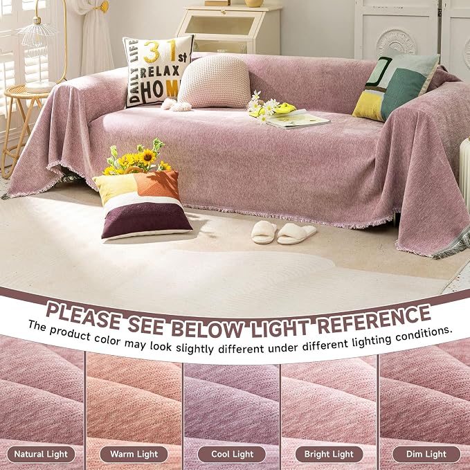 VClife Couch Cover for Sectional Sofa, Washable Thick Sofa Cover for L Shape - Image 5