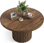 47" Solid Wood Dining Table for 4-6, Farmhouse Round Kitchen Table - Image 9