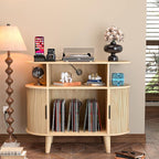LUVIOHOME Large Round Record Player Stand by LUVIOHOME