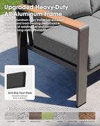 Aluminum Outdoor Patio Furniture Set, 11 Seats Patio Conversation Sets - Image 4