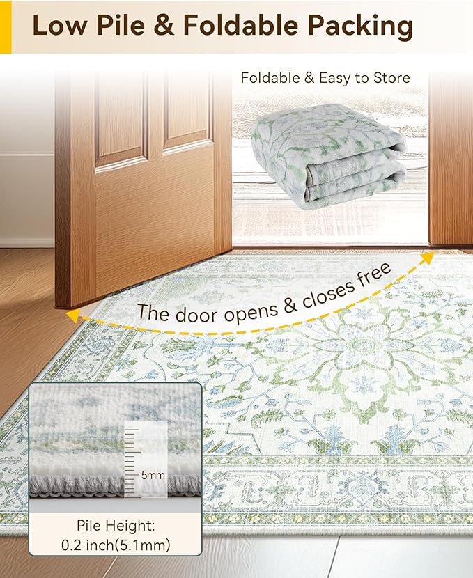 RELEANY Area Rugs 2'x3' Kitchen Rugs Entry Rug Small Rugs - Image 6