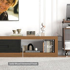Extendable TV Stand with 2 Drawers, Long Reversible Entertainment Center with - Image 4