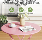 3-Piece Folding Bistro Set Outdoor Patio Furniture, Space-Saving Foldable - Image 4