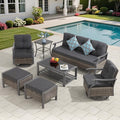 Outdoor Patio Furniture Set, 7 Pieces Outdoor Conversation Sets by YALISSEY