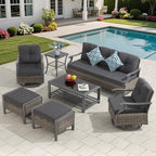 Outdoor Patio Furniture Set, 7 Pieces Outdoor Conversation Sets by YALISSEY