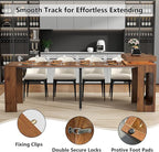 Extendable Dining Table with Charging Station, Convertible Folding Console Table - Image 4