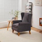 Upholster Accent Armchair & Side Table 2-Piece Set, Chenille Vintage Style - Image 2