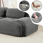 Boneless Sectional Couch, No Assembly Required, 117.3” L Shaped Modular Cloud - Image 7