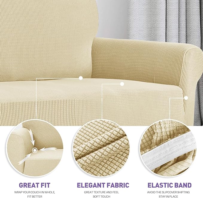 ZNSAYOTX Super Stretch Chair Slipcover Universal Sofa Chair Covers - Image 3