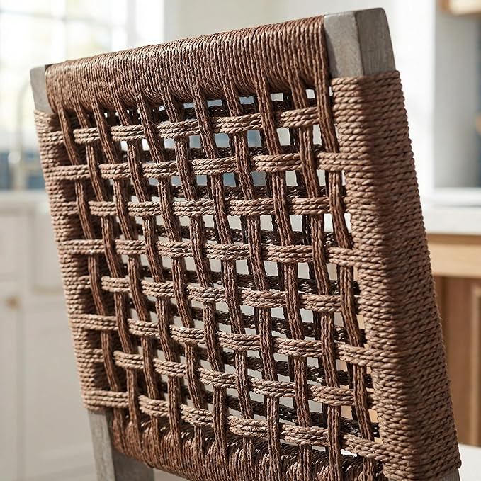 27" Woven Rope Counter Stools Set of 4 - Image 7