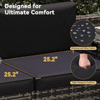 Aoxun 8 Piece Patio Furniture Set, Wicker Outdoor Furniture - Image 2