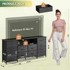 WLIVE 12 Drawer Dresser for Bedroom, 75 inch TV - Image 3