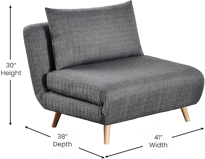 Flash Furniture Shaw Tri-Fold Convertible Sleeper Chair - Image 3