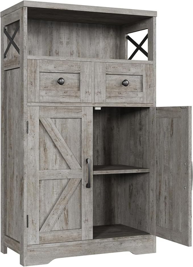 Befrases Set of 2 Farmhouse Storage Cabinet - Image 4