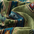 VClife Bohemian Couch Cover, Vintage Moroccan Tribal Geometric Chenille Couch - Image 8