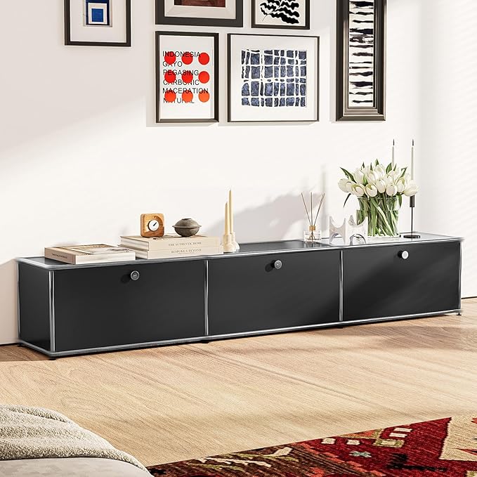 Modern Storage Cabinet Sideboard Versatile Free-Standing Organizer Cabinets - Image 2