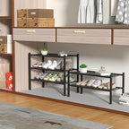 ROMGUAR CRAFT 2 Tier Bamboo Shoe Rack - Image 4