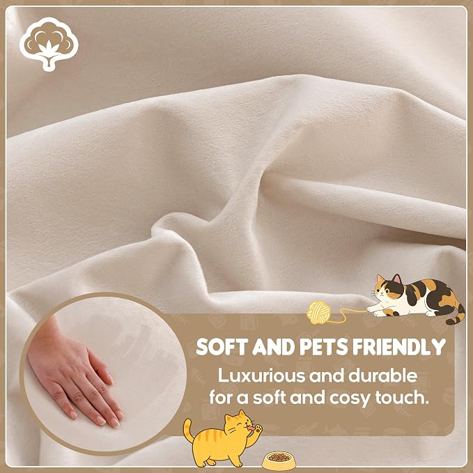 Loiion Velvet Sofa Cover, Ultra Soft Waterproof Non-Slip Couch Cover - Image 2