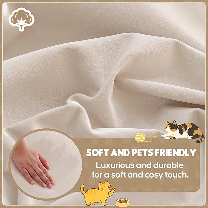 Loiion Velvet Sofa Cover, Ultra Soft Waterproof Non-Slip Couch Cover - Image 6