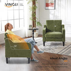 VINGLI Accent Chair for Living Room Chairs Olive Green Reading Chair for - Image 5