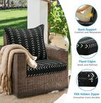 Outdoor Deep Seat & Back Cushion Set, 24 x 24 Inch Water Repellent and Fade - Image 5