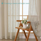 Chyhomenyc Semi Sheer Curtains 96 Inches Long 2 Panels - Image 7