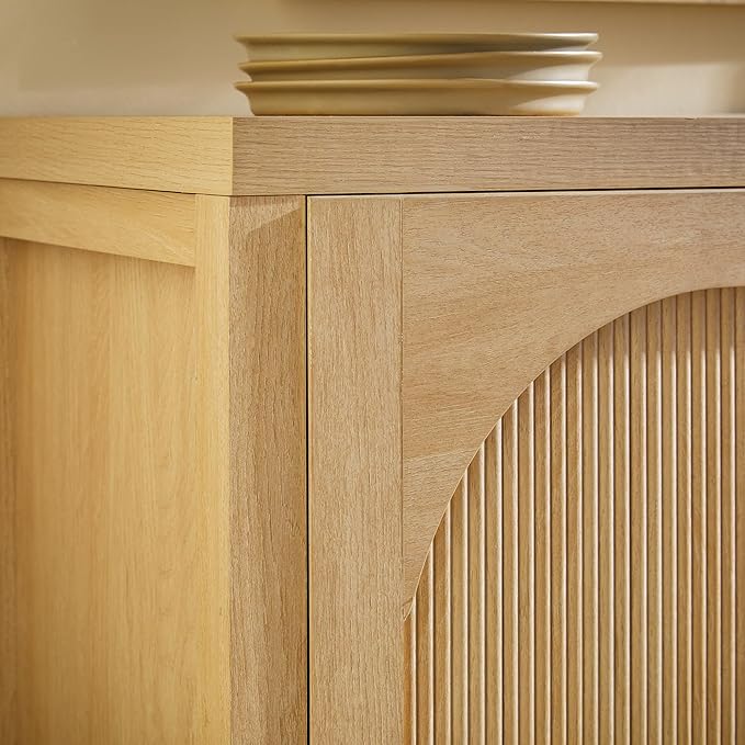 Walker Edison Sasha 4-Door Reeded Sideboard Buffet - Image 6