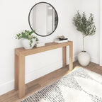 Plank+Beam Modern 56 Inch Console Table, Solid Pine Wood Entryway Table by PlankBeam
