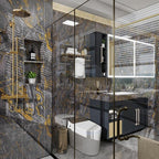 Grey Gold Marble Contact Paper for Countertops A Set of 23.6" X 472"Glossy Peel - Image 8