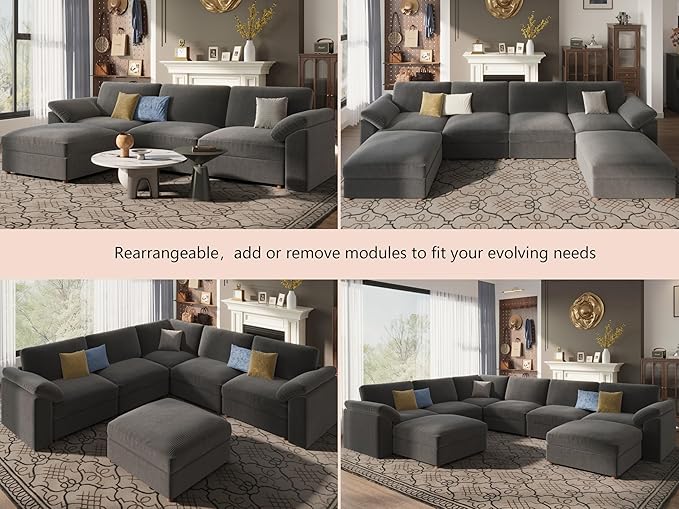 EASE MOOSE Oversized Modular Sectional Sofa, Extra Large L Shape Sectional - Image 5