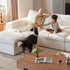 Cloud Couch Sectional 81.1'' Oversized Modular Deep Seat Sofa Comfy White Cloud - Image 6